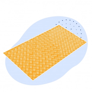 Лист нержавеющий рифленый чечевица 1х1250х2500 мм AISI 430