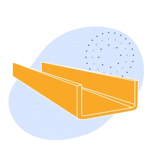 Швеллер стальной гнутый равнополочный 110х50х4 мм Ст3сп ГОСТ 8278-83