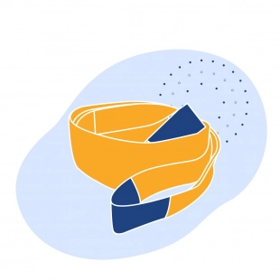 Строп двухпетлевой текстильный коричневый 6 т 8 м