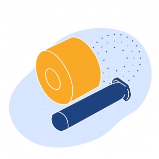 Ролик упорный 1300 мм Ст45