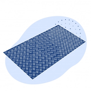 Лист нержавеющий рифленый чечевица 1х1250х2500 мм AISI 430