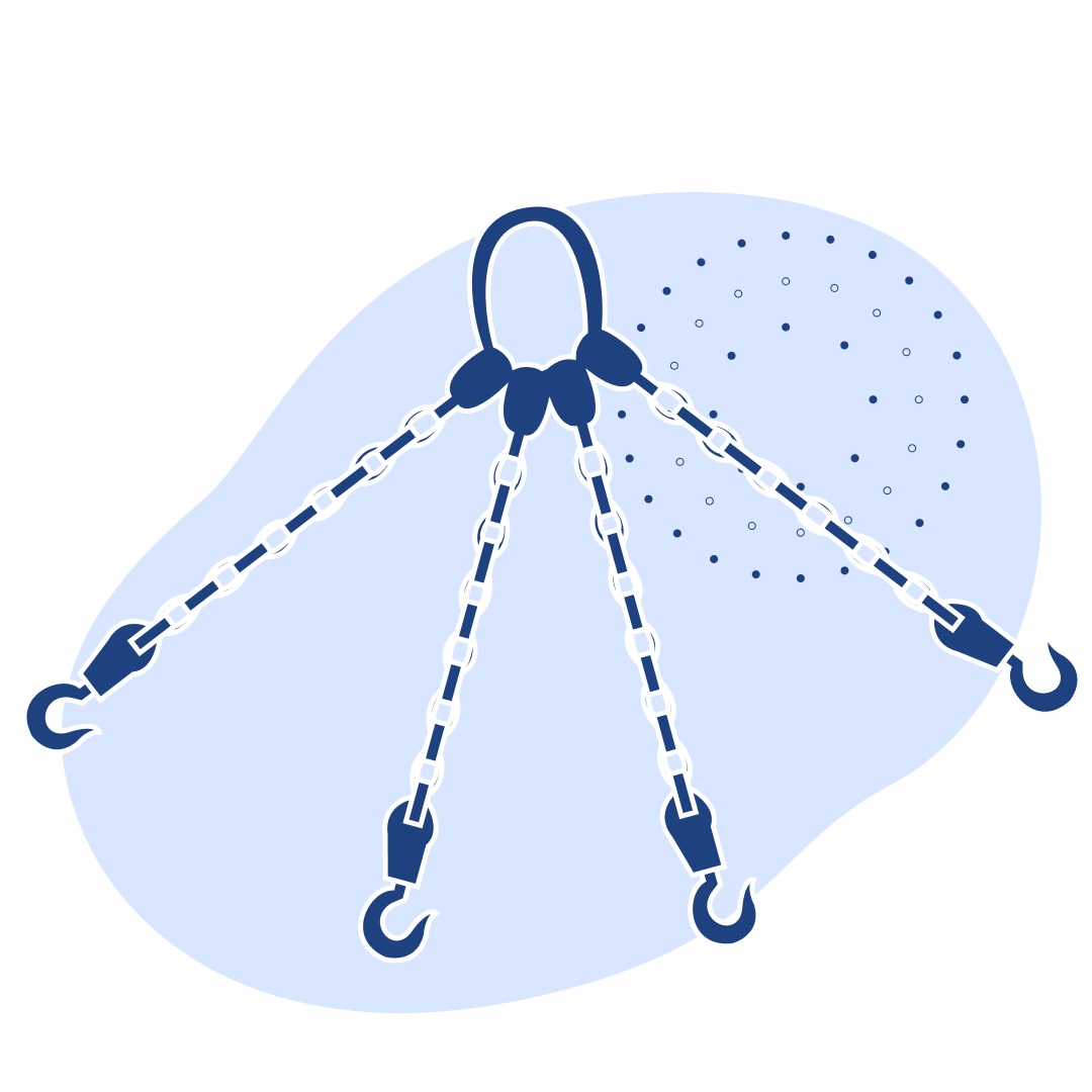 Строп четырехветвевой цепной 4СЦ 2 м 11.2 т