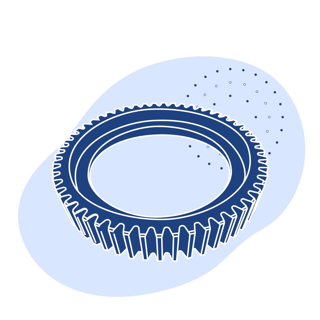 Венцовая шестерня 5000 мм 3700 мм 14-45 мм Ст45